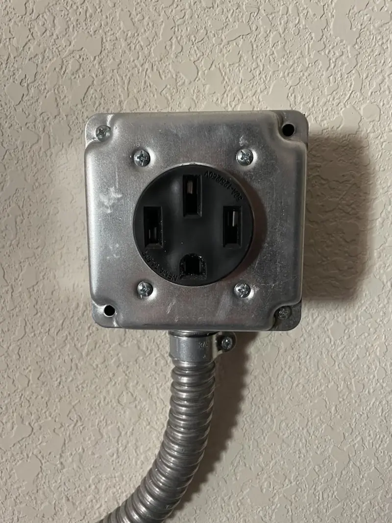 NEMA 14-50 outlet installed for Electrical Panel Upgrade in Kimball